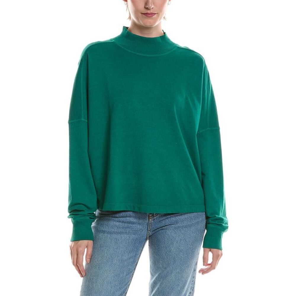 Michael Stars Womens Mila Mock Neck Sweatshirt